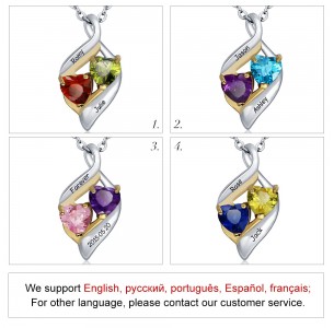 Personalized Birthstone Necklace JEWJONE101328